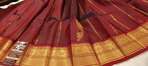 THIRUBHUVANAM HF ZARI SILK SAREE 5.50 MTS